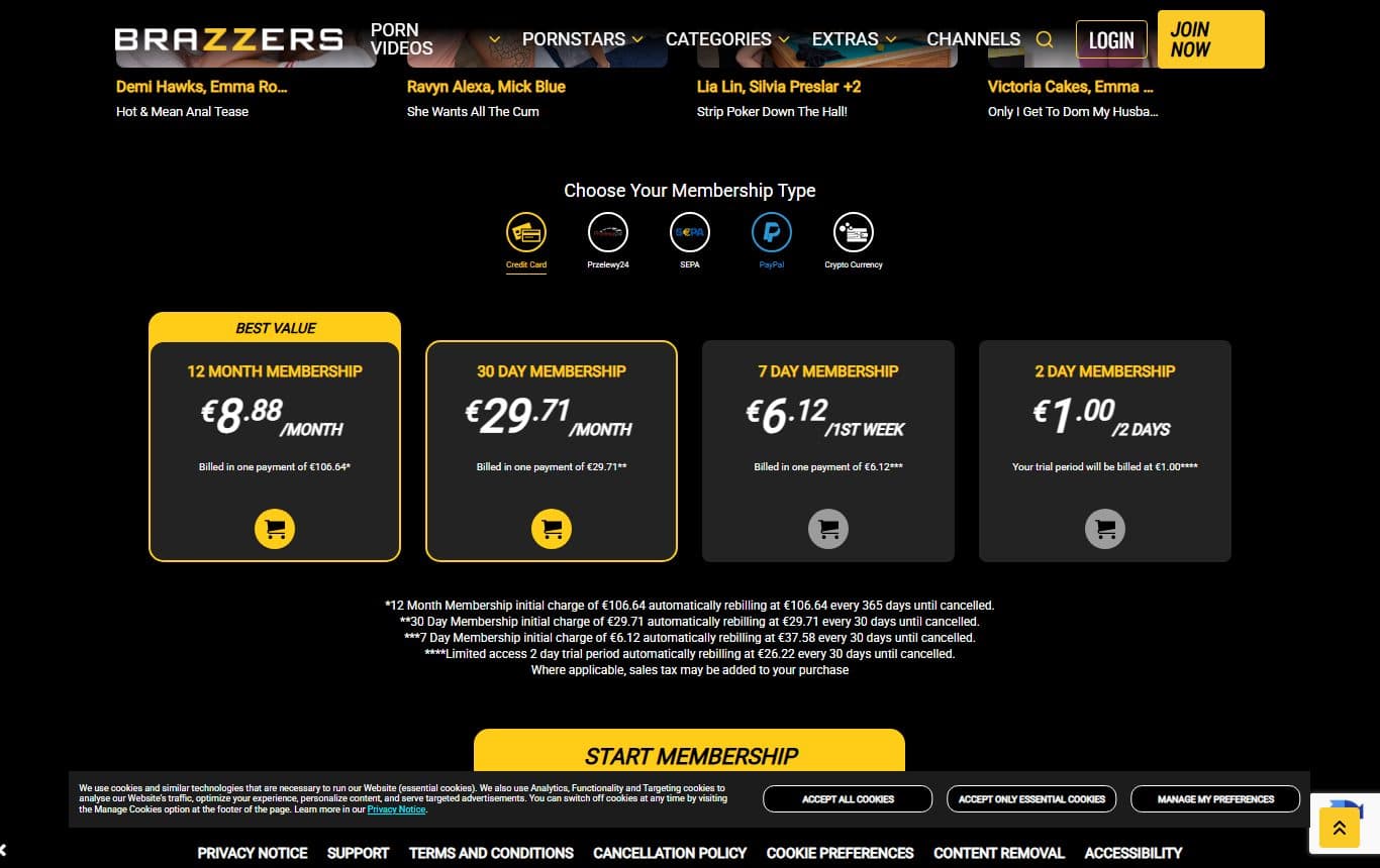 brazzers homepage-mid screenshot