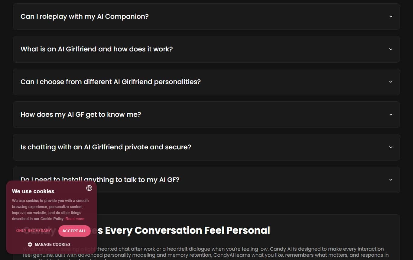 candy-ai homepage-bottom screenshot